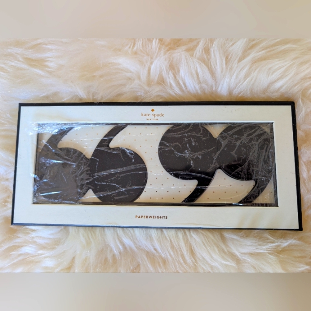 Kate Spade Black Quotation Mark Paperweights